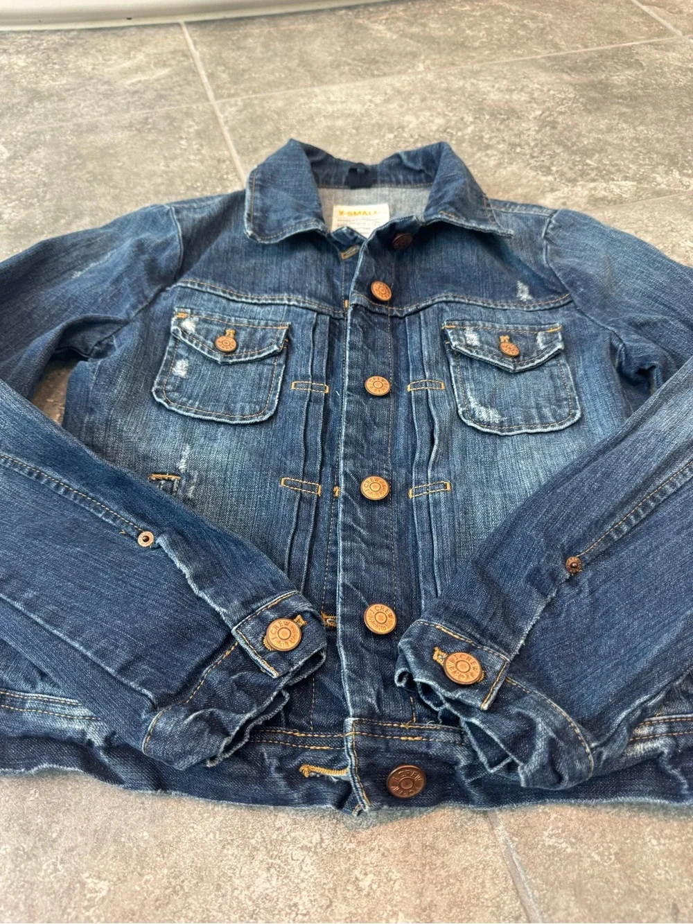 J CREW denim button jacket woman’s XS pre owned - Picture 7 of 8